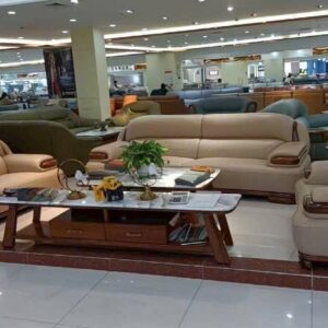 SOFA GỖ MUN BỌC DA BÒ TÓT NHẬP KHẨU