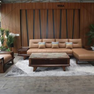 SOFA GỖ THỊT ĐỆM DA CAO CẤP